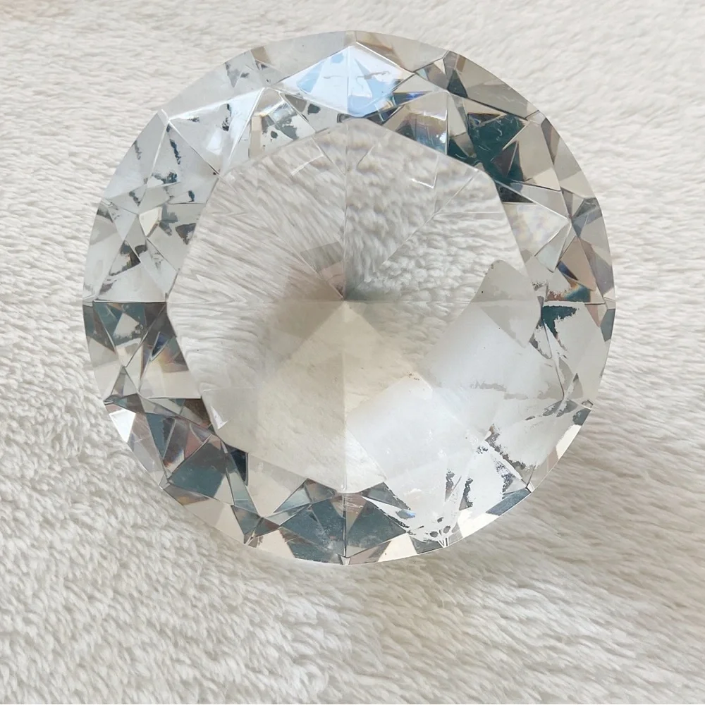 Corning Museum of Glass Diamond-Shaped Crystal Paperweight 3” NWT